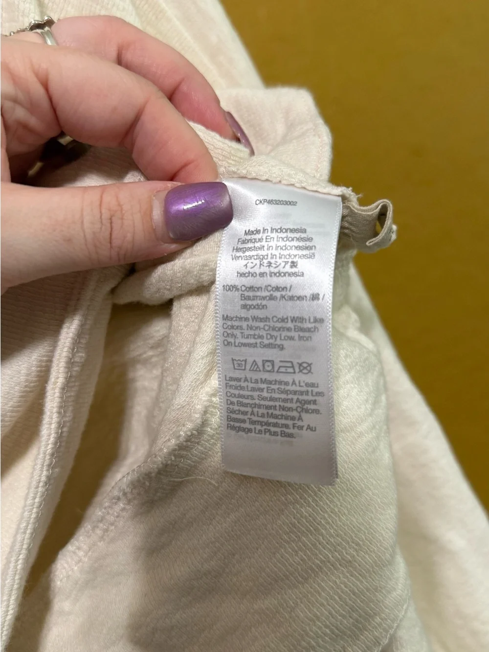 Madewell Cream Button-Front Balloon Sleeve Crop Top - Large - Picture 5 of 10